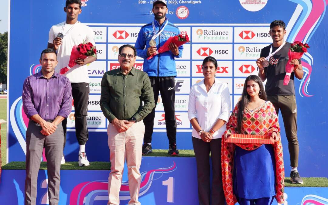 ਨੈਸ਼ਨਲ ਓਪਨ ਅੰਡਰ-23 ਅਥਲੈਟਿਕਸ ਚੈਂਪੀਅਨਸ਼ਿਪ ਦੇ ਤੀਜੇ ਐਡੀਸ਼ਨ ਦੀ ਸ਼ੁੱਕਰਵਾਰ ਸਵੇਰੇ ਸੈਕਟਰ-7 ਸਪੋਰਟਸ ਕੰਪਲੈਕਸ ਦੇ ਐਥਲੈਟਿਕਸ ਸਟੇਡੀਅਮ ‘ਚ ਸ਼ਾਨਦਾਰ ਸ਼ੁਰੂਆਤ ਹੋਈ।