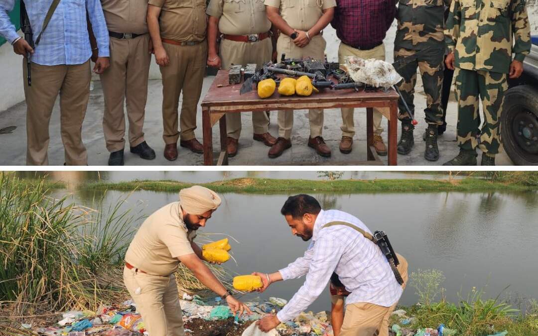 ਪੰਜਾਬ ਪੁਲਿਸ ਅਤੇ ਬੀਐਸਐਫ ਦੇ ਸਾਂਝੇ ਅਪੇ੍ਰਸ਼ਨ ਵਿੱਚ ਭਾਰਤ-ਪਾਕਿ ਸਰਹੱਦ ਰਾਹੀਂ ਹੈਰੋਇਨ ਤਸਕਰੀ ਦੀ ਵੱਡੀ ਕੋਸ਼ਿਸ਼ ਨਾਕਾਮ; 3 ਕਿਲੋ ਹੈਰੋਇਨ, ਕੁਆਡਕਾਪਟਰ ਡਰੋਨ ਬਰਾਮਦ