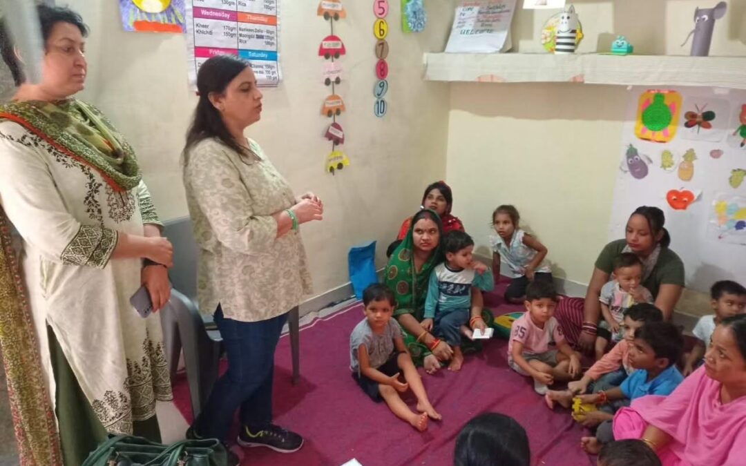 ਚੰਡੀਗੜ੍ਹ ਵਿੱਚ ਚੱਲ ਰਹੇ ਪੋਸ਼ਨ ਮਾਹ 2024 ਦੇ ਤਹਿਤ, ਇੰਦਰਾ ਕਲੋਨੀ ਵਿੱਚ ਸਥਿਤ ਆਂਗਣਵਾੜੀ ਬਿਲਡਿੰਗ ਵਿੱਚ ਇੱਕ ਭਾਈਚਾਰਕ ਆਧਾਰਿਤ ਸਮਾਗਮ “ਅੰਨਾਪ੍ਰਾਸ਼ਨ” ਦਾ ਆਯੋਜਨ ਕੀਤਾ ਗਿਆ,