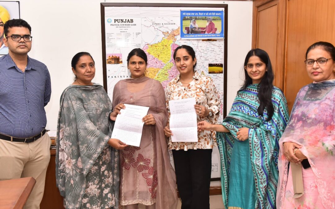 ਡਾ. ਬਲਜੀਤ ਕੌਰ ਨੇ ਸਮਾਜਿਕ ਸੁਰੱਖਿਆ ਵਿਭਾਗ ਦੇ 2 ਸਟੈਨੋਗ੍ਰਾਫਰ ਨੂੰ ਸੌਂਪੇ ਨਿਯੁਕਤੀ ਪੱਤਰ