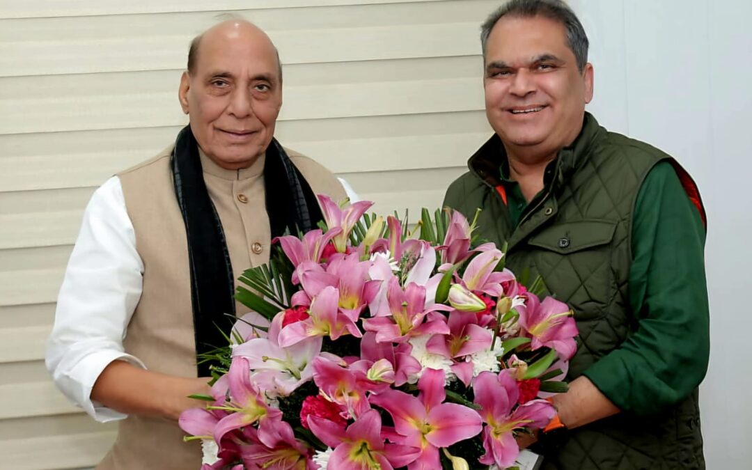 ਸੰਸਦ ਮੈਂਬਰ ਸੰਜੀਵ ਅਰੋੜਾ ਨੇ ਰੱਖਿਆ ਮੰਤਰੀ ਰਾਜਨਾਥ ਸਿੰਘ ਨਾਲ ਕੀਤੀ ਮੁਲਾਕਾਤ