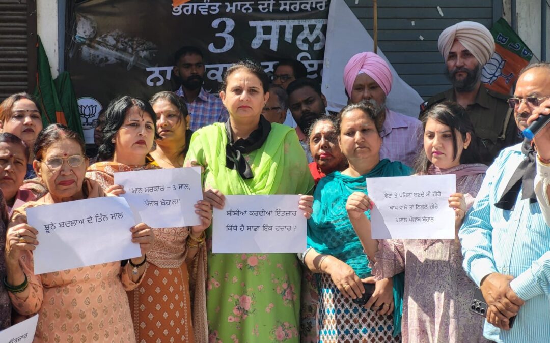 ‘ਆਪ’ ਸਰਕਾਰ ਨੇ ਤਿੰਨ ਸਾਲਾਂ ਵਿੱਚ ਪੰਜਾਬ ਦਾ ਕੀਤਾ ਵਿਨਾਸ਼: ਜੈ ਇੰਦਰ ਕੌਰ