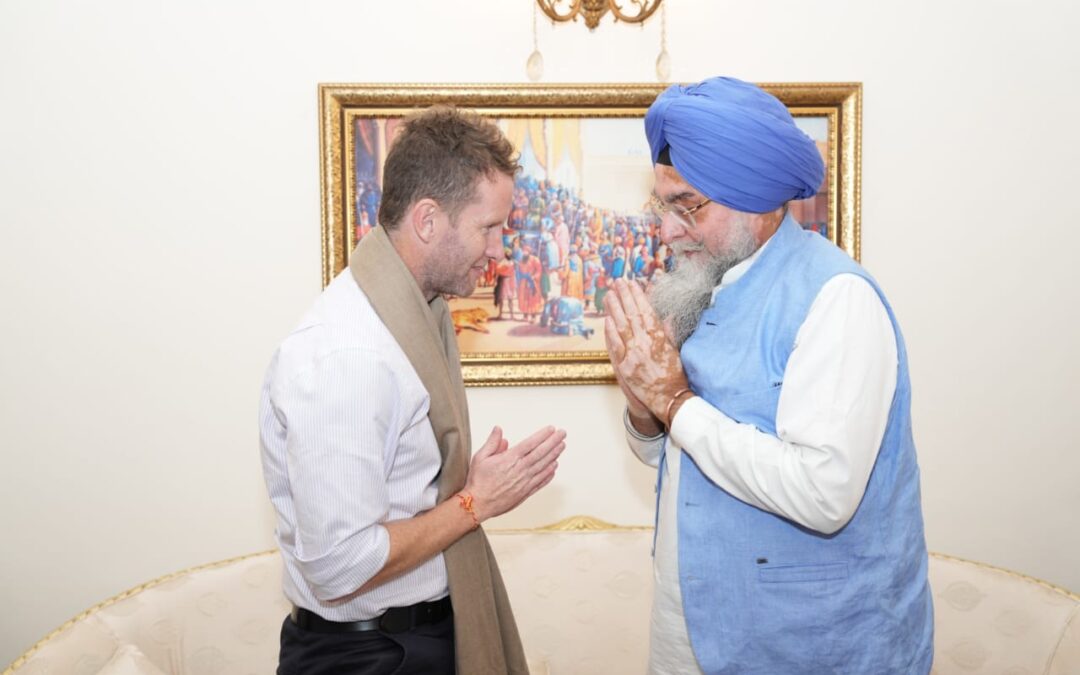ਆਸਟਰੇਲੀਆ ਦੇ ਸੰਸਦ ਮੈਂਬਰ ਡਾਇਲਨ ਵਾਈਟ ਨੇ ਪੰਜਾਬ ਵਿਧਾਨ ਸਭਾ ਸਪੀਕਰ ਕੁਲਤਾਰ ਸਿੰਘ ਸੰਧਵਾਂ ਨਾਲ ਕੀਤੀ ਮੁਲਾਕਾਤ