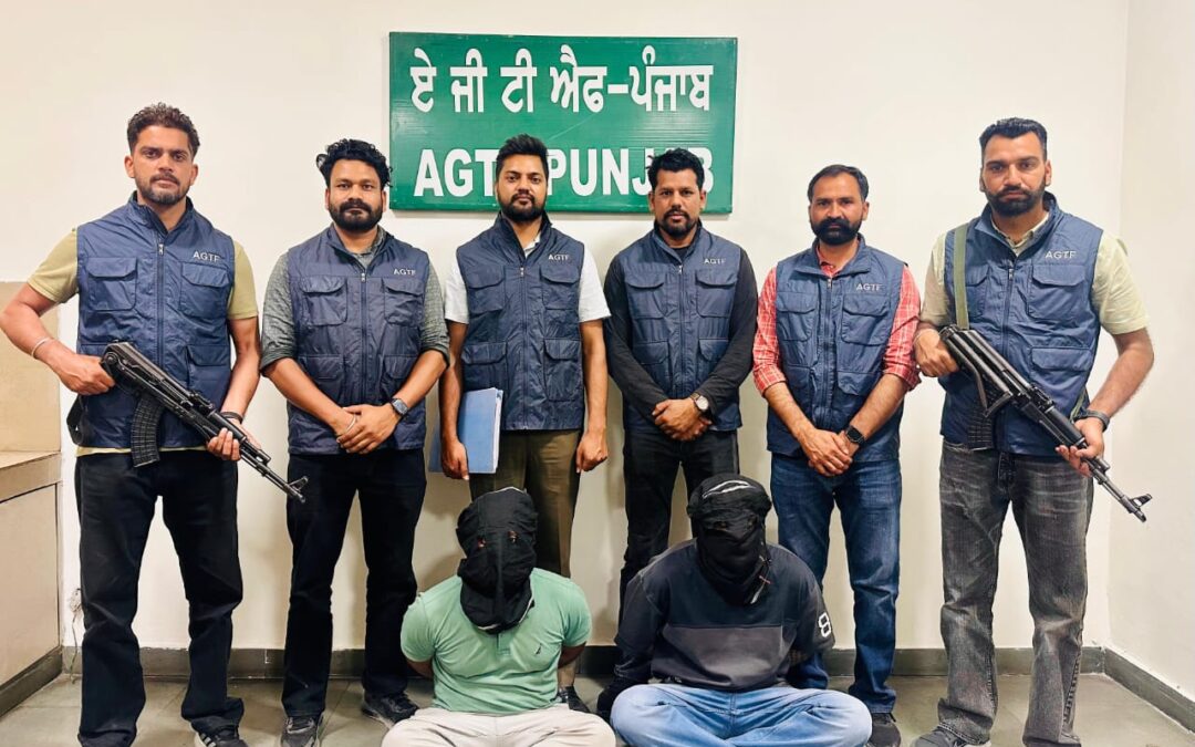 ਪੰਜਾਬ ਪੁਲਿਸ ਦੀ ਏਜੀਟੀਐਫ ਵੱਲੋਂ ਲਾਰੈਂਸ ਬਿਸ਼ਨੋਈ-ਰੋਹਿਤ ਗੋਦਾਰਾ ਗੈਂਗ ਦੇ ਦੋ ਕਾਰਕੁਨ ਗ੍ਰਿਫ਼ਤਾਰ; ਪਿਸਤੌਲ ਬਰਾਮਦ