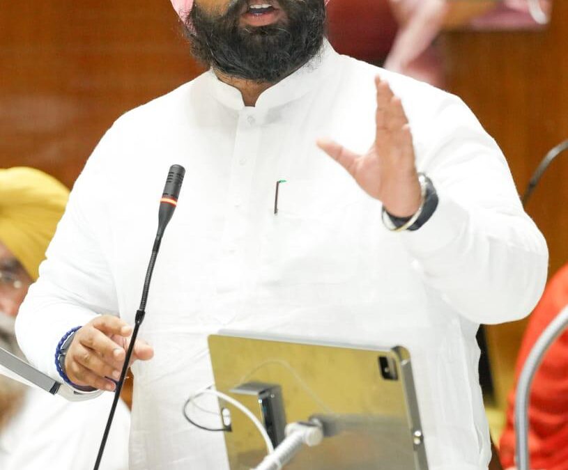 ਬੀ.ਬੀ.ਐਮ.ਬੀ.  ਦਾ ਗਠਨ ਪਿਛਲੀਆਂ ਸਰਕਾਰਾਂ ਦੀ ਇਤਿਹਾਸਕ ਗਲਤੀ -ਹਰਜੋਤ ਬੈਂਸ