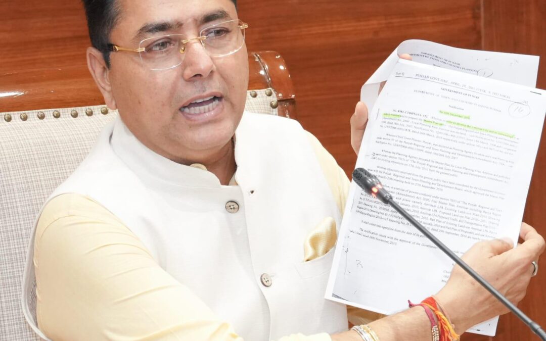 ਅਕਾਲੀ ਲੈਂਡ ਪੂਲਿੰਗ ਦਾ ਵਿਰੋਧ ਕਰ ਰਹੇ ਹਨ, ਜਿਸਦਾ ਮਾਸਟਰ ਪਲਾਨ ਉਹ ਖੁਦ ਬਣਾ ਕੇ ਗਏ ਸਨ: ਅਮਨ ਅਰੋੜਾ