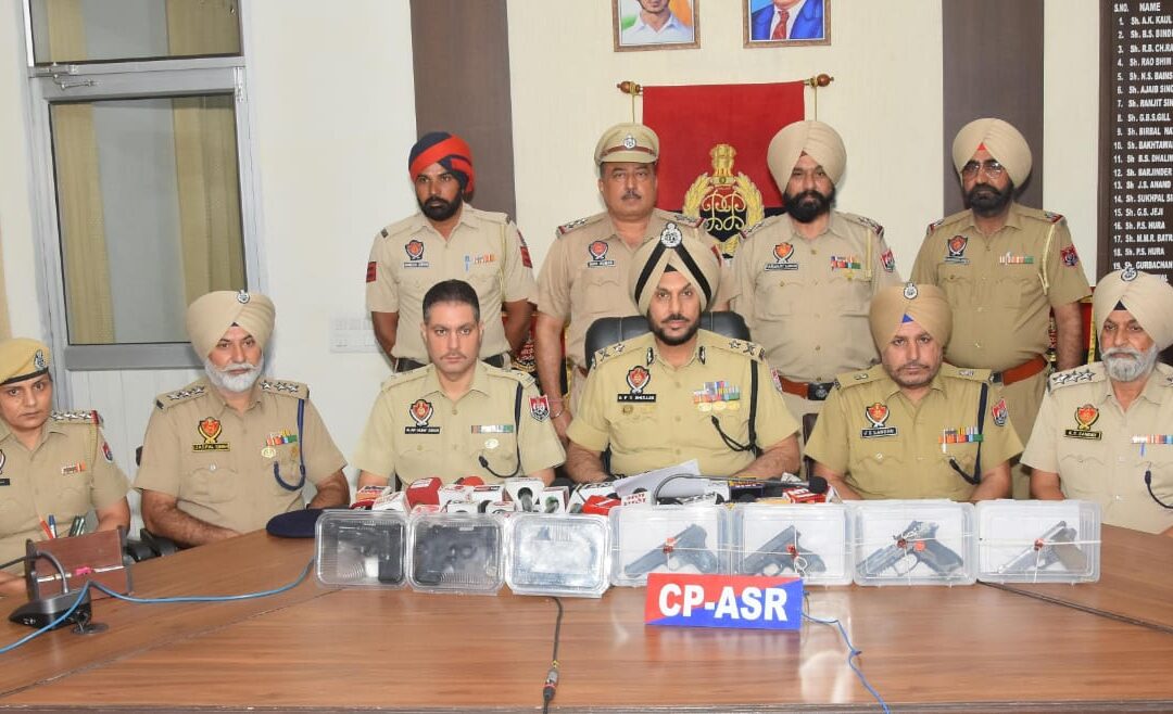 ਅੰਮ੍ਰਿਤਸਰ ਵਿੱਚ ਛੇ ਨਜਾਇਜ਼ ਪਿਸਤੌਲਾਂ ਸਮੇਤ ਪੰਜ ਗ੍ਰਿਫ਼ਤਾਰ