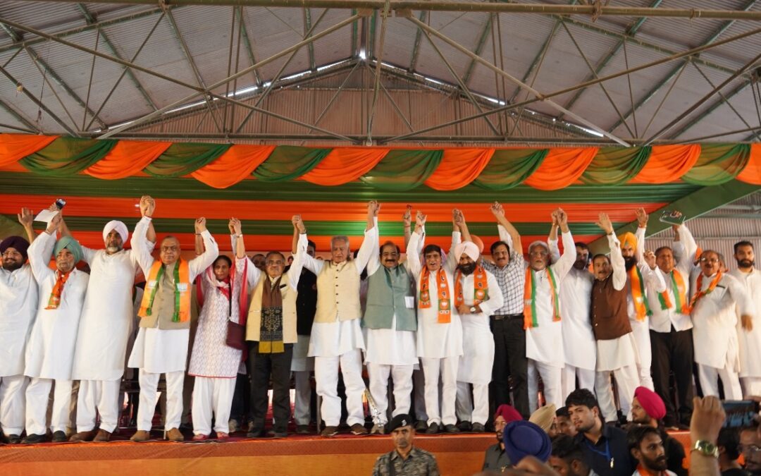 ਬੀਜੇਪੀ ਦੀ ‘ਕਿਸਾਨ ਮਜ਼ਦੂਰ ਫਤਿਹ ਰੈਲੀ’ – ਆਪ-ਕਾਂਗਰਸ ‘ਤੇ ਲੈਂਡ ਪੂਲਿੰਗ ਨੀਤੀ ਦੇ ਨਾਂ ‘ਤੇ ਪੰਜਾਬੀਆਂ ਦੇ ਹਿਤ ਵੇਚਣ ਅਤੇ ਗੱਠਜੋੜ ਦਾ ਆਰੋਪ