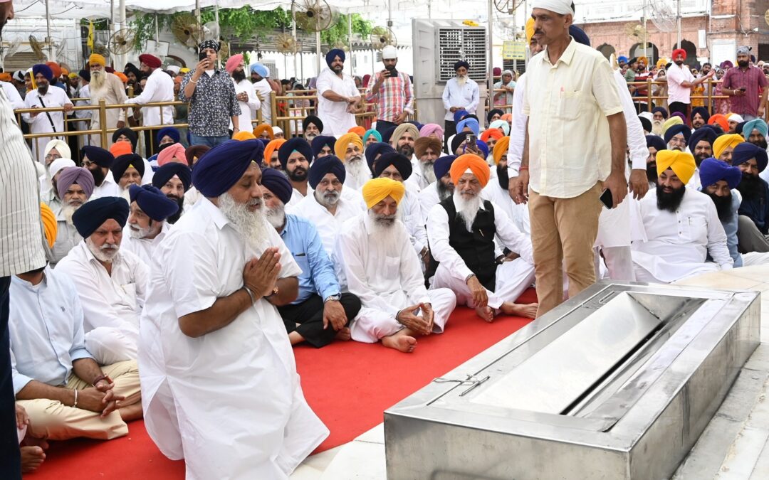 ਲੈਂਡ ਪੂਲਿੰਗ ਸਕੀਮ ਰੱਦ: ਸੁਖਬੀਰ ਬਾਦਲ ਦੀ ਅਗਵਾਈ ਹੇਠ ਅਕਾਲ ਤਖ਼ਤ ਸਾਹਿਬ ’ਤੇ ਸ਼ੁਕਰਾਨਾ ਅਰਦਾਸ
