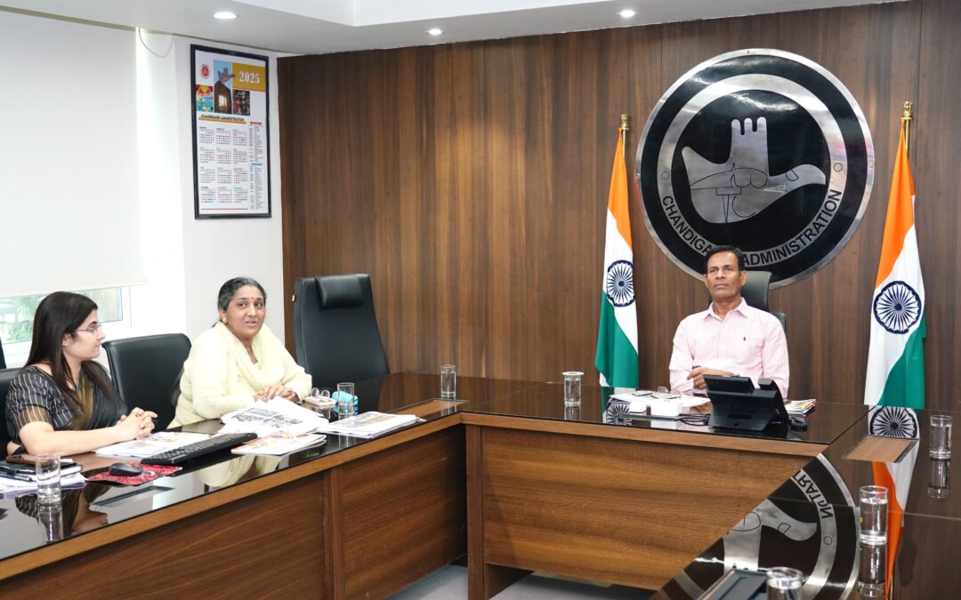 ਕੇਂਦਰ ਸ਼ਾਸਿਤ ਪ੍ਰਦੇਸ਼ ਚੰਡੀਗਡ਼੍ਹ ਦੇ ਮੁੱਖ ਸਕੱਤਰ ਸ਼੍ਰੀ ਐਚ. ਰਾਜੇਸ਼ ਪ੍ਰਸਾਦ ਦੀ ਪ੍ਰਧਾਨਗੀ ਹੇਠ ਅੱਜ ਸਮਾਜ ਭਲਾਈ, ਮਹਿਲਾ ਅਤੇ ਬਾਲ ਵਿਕਾਸ ਵਿਭਾਗ ਦੇ ਸਮੁੱਚੇ ਕੰਮਕਾਜ, ਪ੍ਰਮੁੱਖ ਪਹਿਲਕਦਮੀਆਂ ਅਤੇ ਪ੍ਰਗਤੀ ਦੀ ਸਮੀਖਿਆ ਮੀਟਿੰਗ ਕੀਤੀ ਗਈ