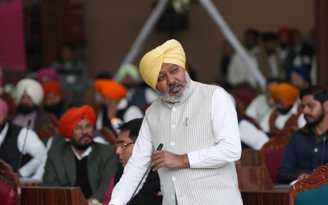 ਵਿੱਤ ਮੰਤਰੀ ਹਰਪਾਲ ਸਿੰਘ ਚੀਮਾ ਵੱਲੋਂ ਸ੍ਰੀ ਅਨੰਦਪੁਰ ਸਾਹਿਬ ਵਿਖੇ ਸੱਦੇ ਇਤਿਹਾਸਕ ਵਿਧਾਨ ਸਭਾ ਇਜਲਾਸ ਦੌਰਾਨ ਸ੍ਰੀ ਗੁਰੂ ਤੇਗ਼ ਬਹਾਦਰ ਜੀ ਨੂੰ ਸ਼ਰਧਾਂਜਲੀ