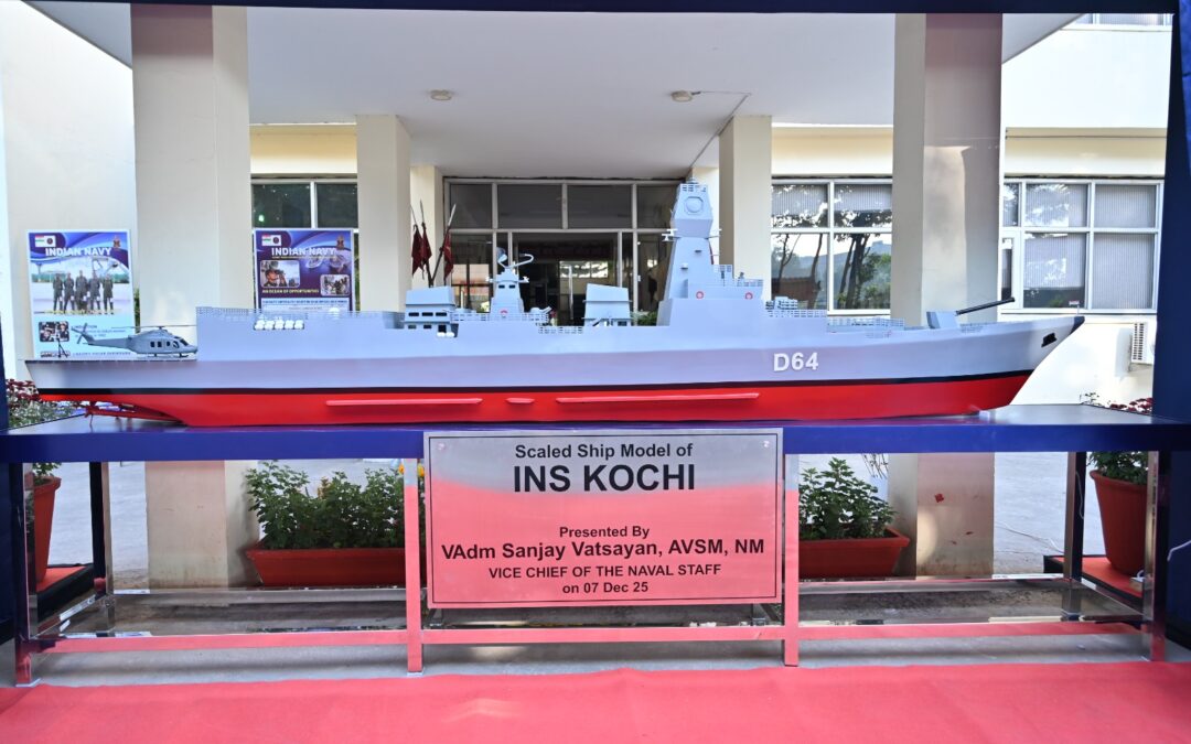 ਆਈ.ਐਨ.ਐਸ. ਕੋਚੀ ਮਾਡਲ ਦੇ ਉਦਘਾਟਨ ਨਾਲ ਐਮ.ਆਰ.ਐਸ.ਏ.ਐਫ.ਪੀ.ਆਈ. ਵਿਖੇ ਟ੍ਰਾਈ-ਸਰਵਿਸਿਜ਼ ਮਿਲਟਰੀ ਹੈਰੀਟੇਜ ਡਿਸਪਲੇਅ ਹੋਇਆ ਮੁਕੰਮਲ