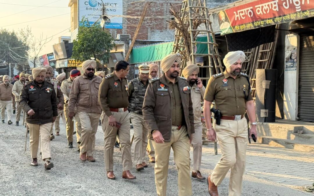ਗਣਤੰਤਰ ਦਿਵਸ ਦੀ ਪੂਰਵ ਸੰਧਿਆ ‘ਤੇ, ਪੰਜਾਬ ਪੁਲਿਸ ਨੇ ਰਾਜ ਭਰ ਵਿੱਚ ਫਲੈਗ ਮਾਰਚ ਕੱਢੇ